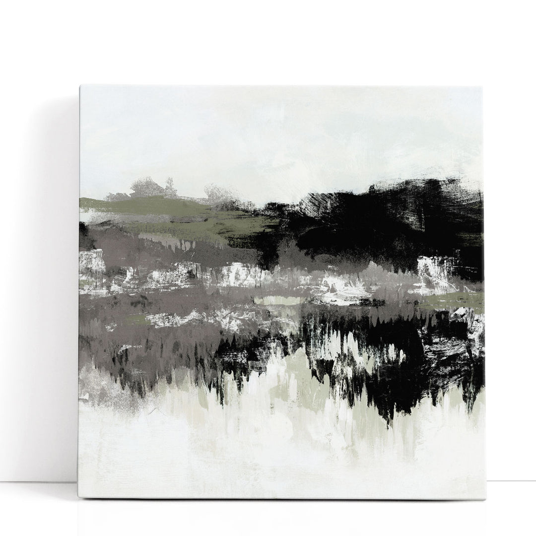 Charcoal Mist II Black and White - Canvas Print Wall Art