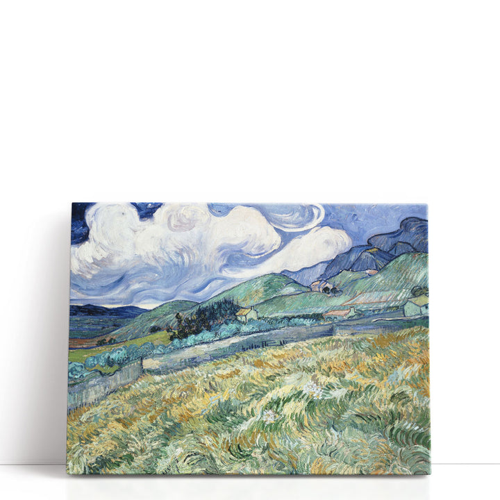 Scenic landscape art prints in soft green and blue