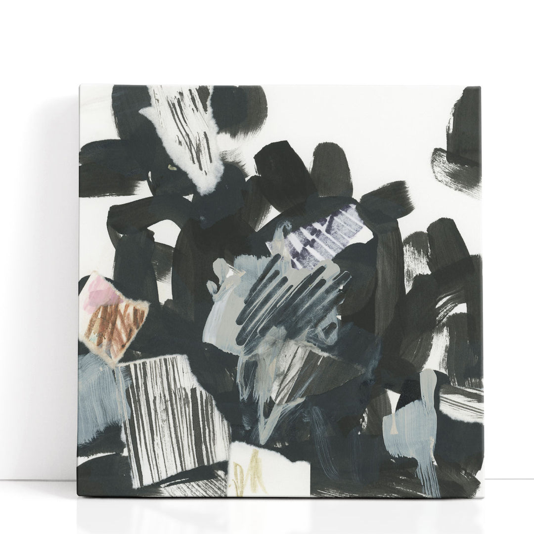 Volcanic Luna I Black and White - Canvas Print Wall Art