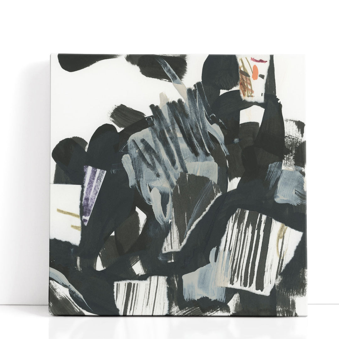 Volcanic Luna II Black and White - Canvas Print Wall Art