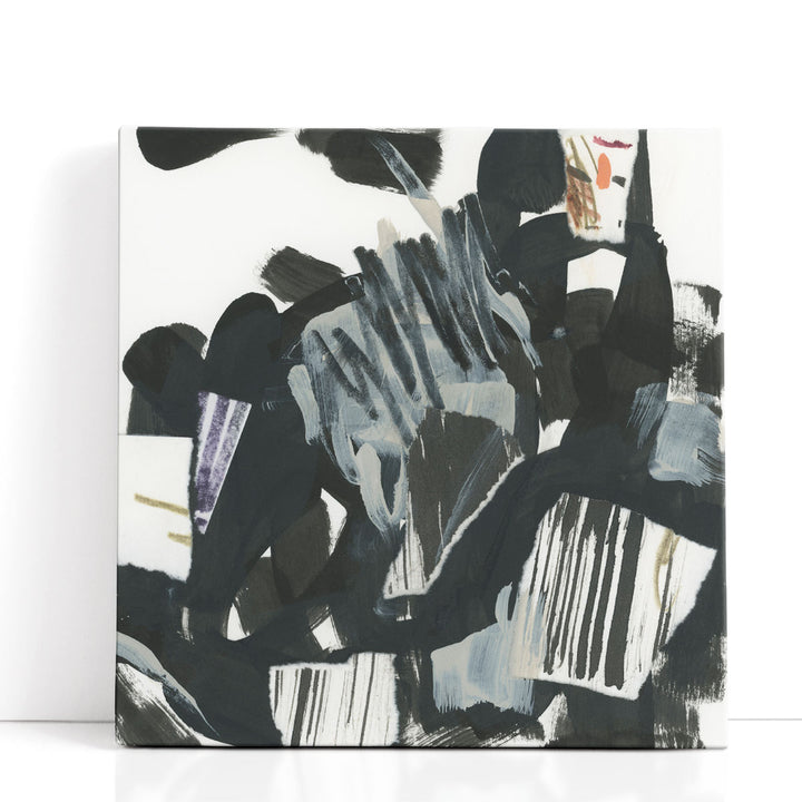 Volcanic Luna II Black and White - Canvas Print Wall Art