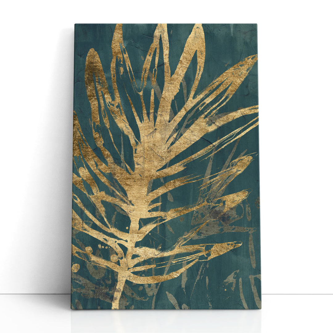 Burnished Jungle Leaves I - Canvas Print Wall Art