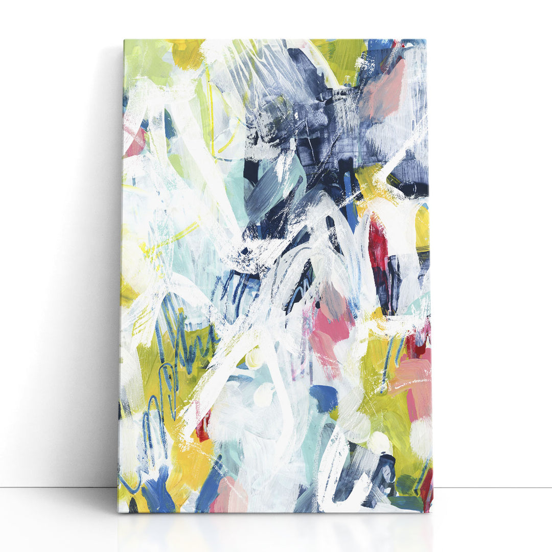 Abstract Wall Art Prints – soft green and white layered brushstrokes