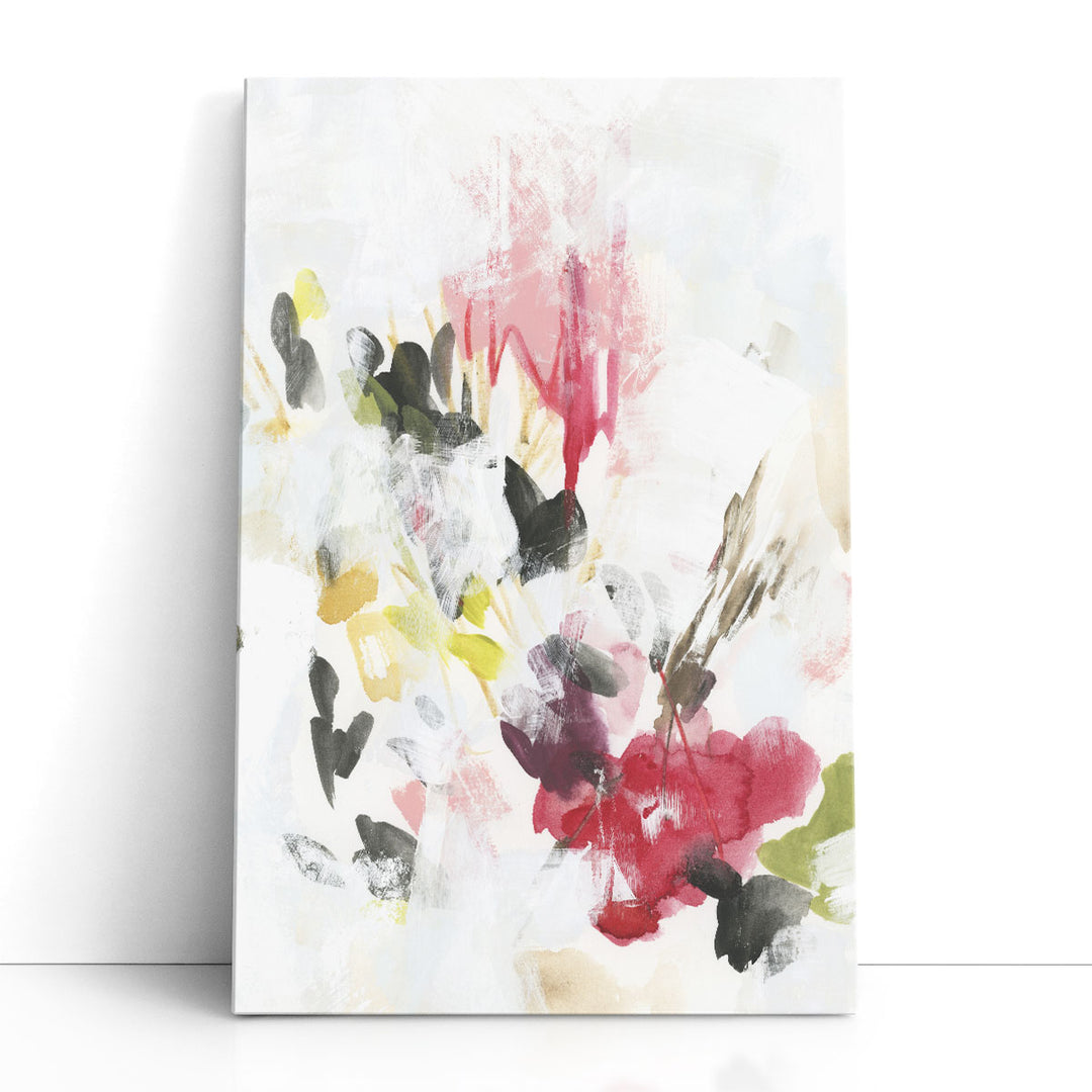 white floral wall art elegant print