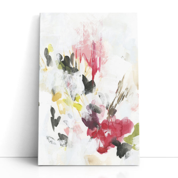white floral wall art elegant print