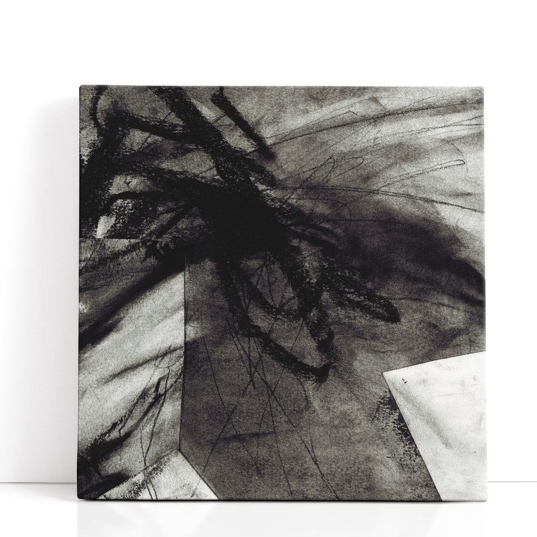 Charcoal Study I Black and White - Canvas Print Wall Art