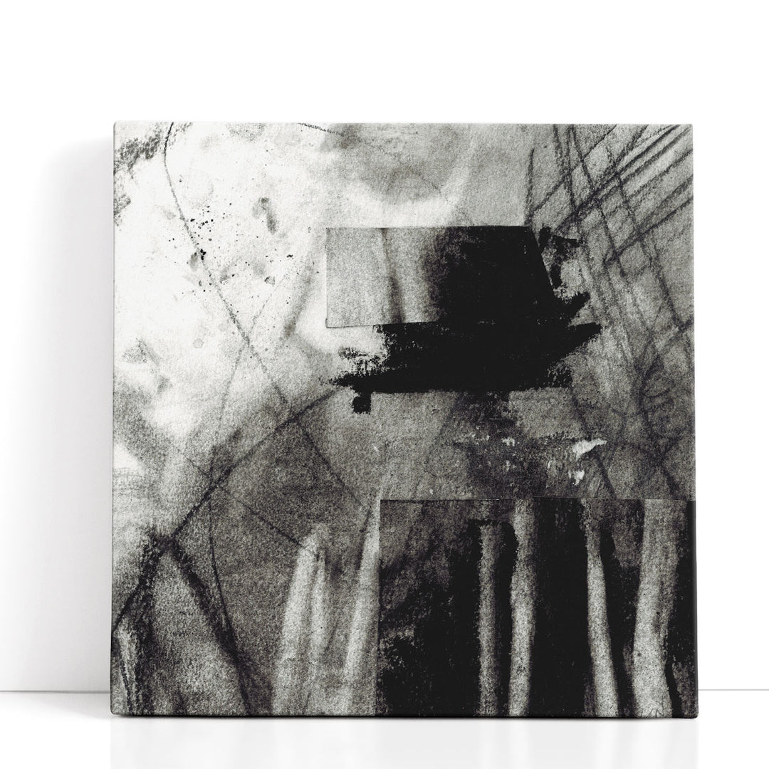Charcoal Study II Black and White - Canvas Print Wall Art