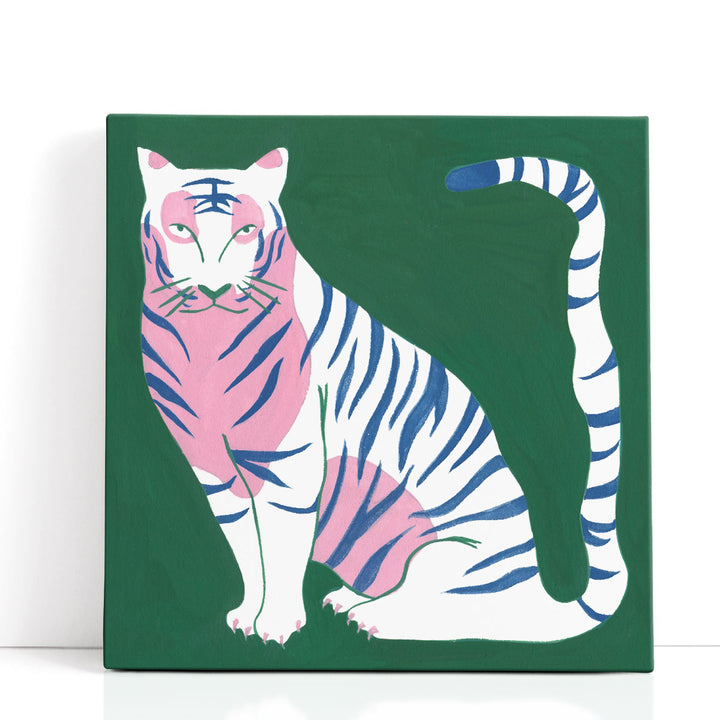 Graphic White Tiger I - Canvas Print Wall Art