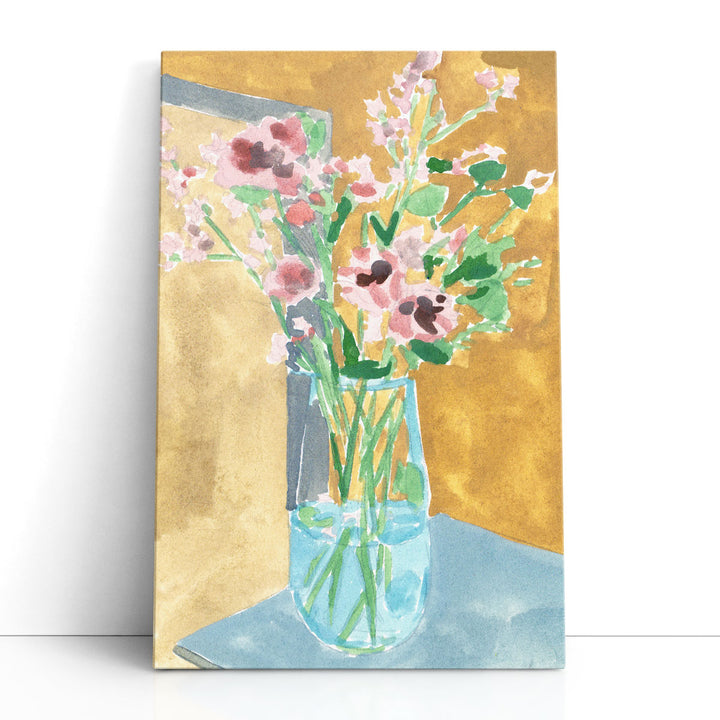 Flowers In Bottle II - Canvas Print Wall Art