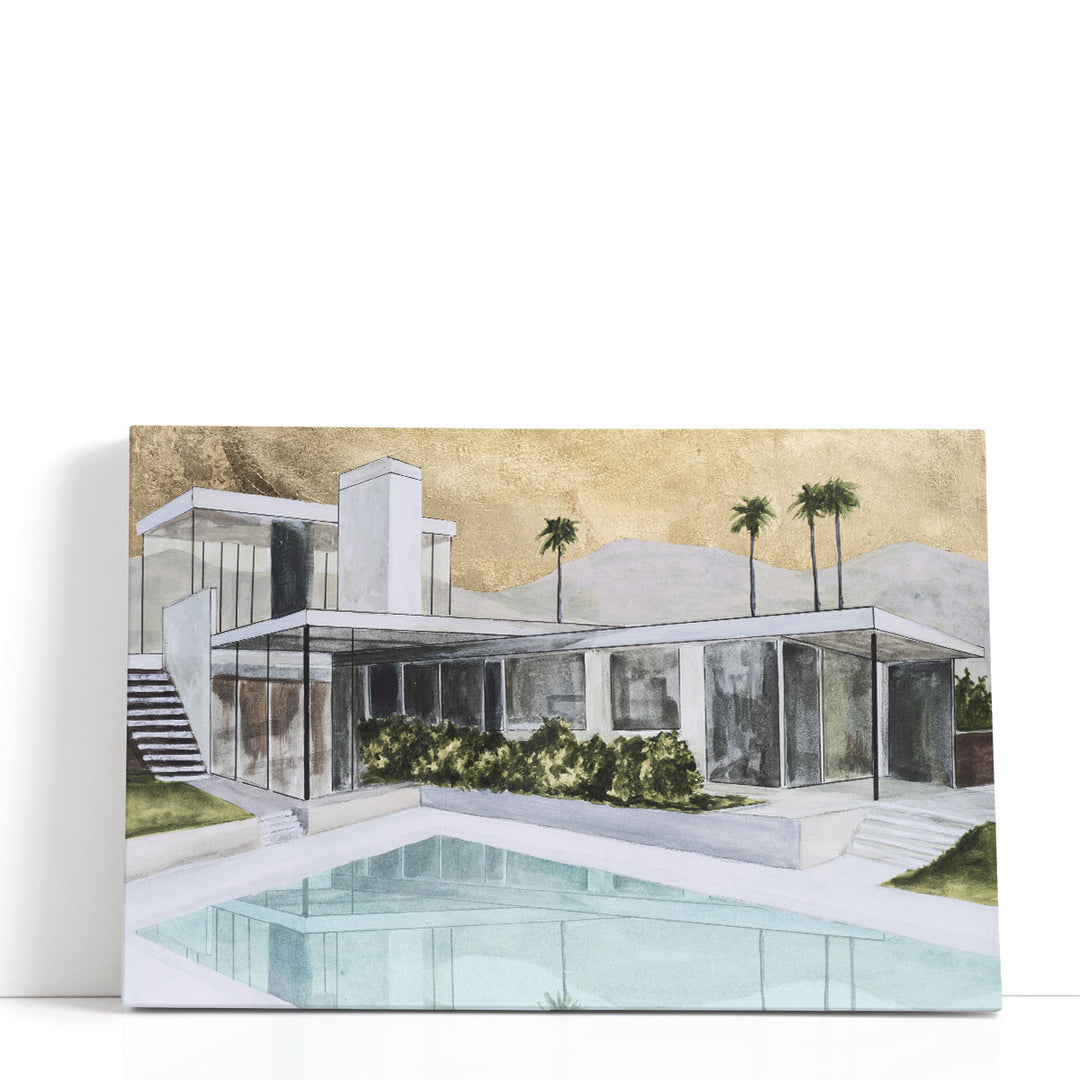 Mid-Century Metallic II - Canvas Print Wall Art