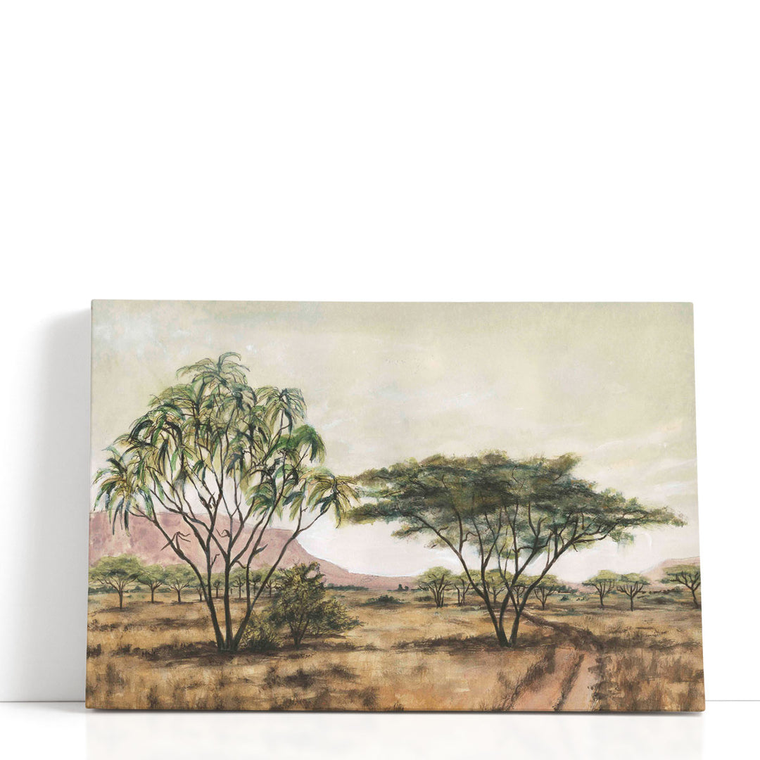 Green tree artwork with natural tones
