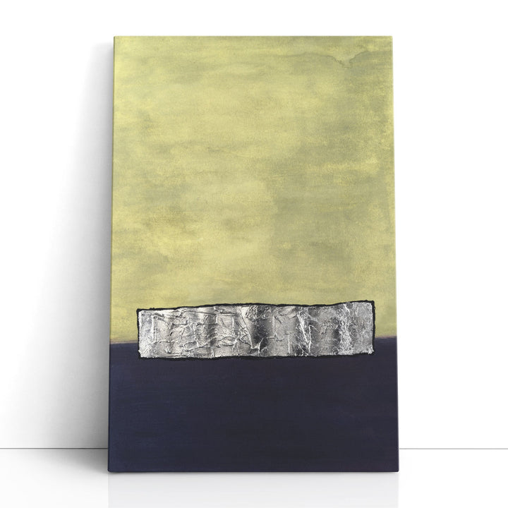 Teal canvas wall art serene entryway