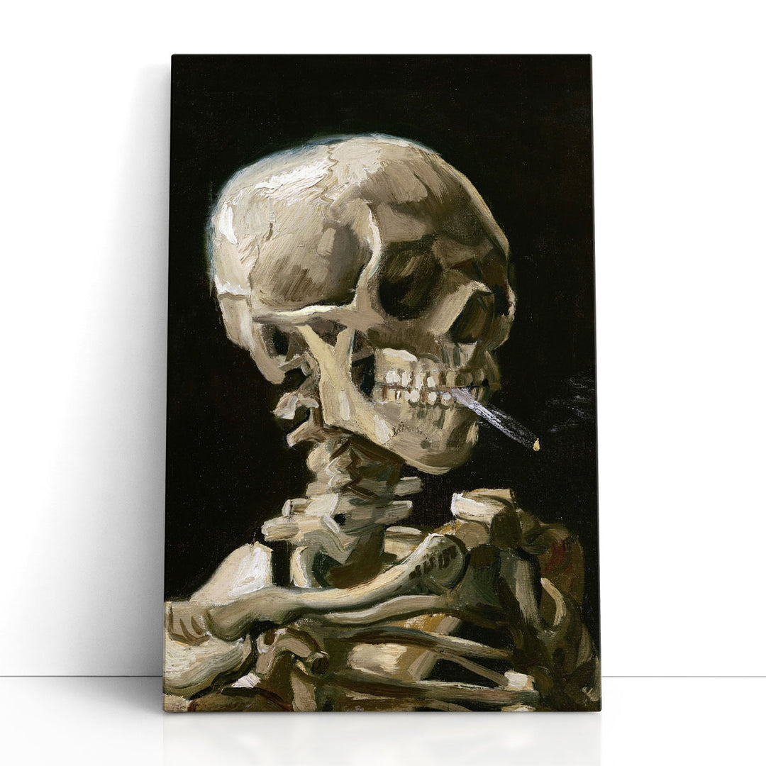 Head of a Skeleton With a Burning Cigarette, 1886 - Canvas Print Wall Art