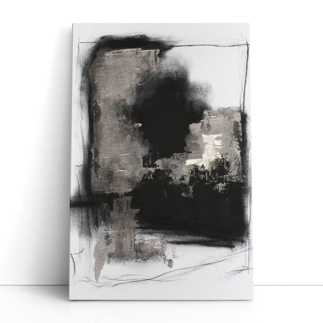 Shadow Resistance I Black and White - Canvas Print Wall Art