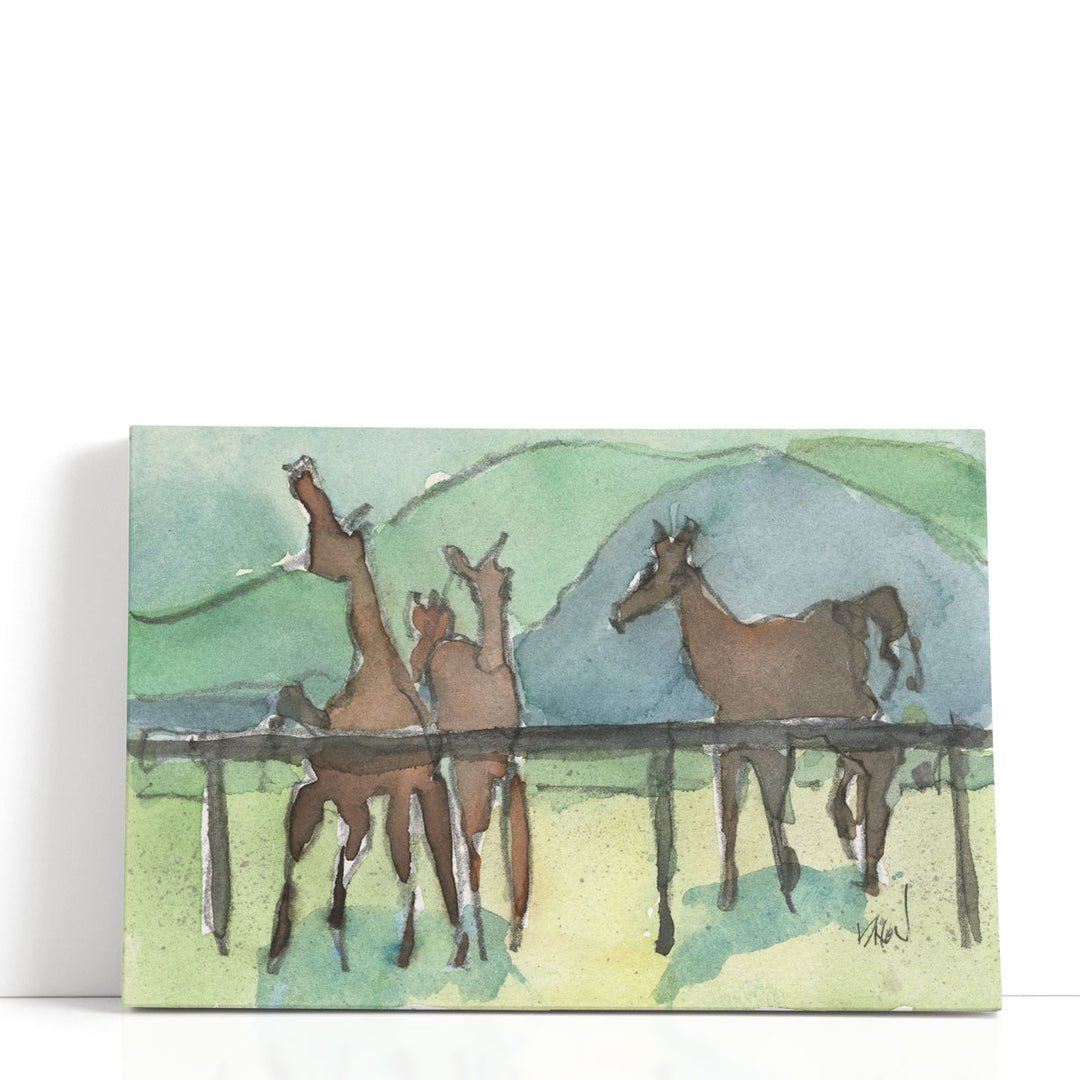 Horsin' Around I - Canvas Print Wall Art