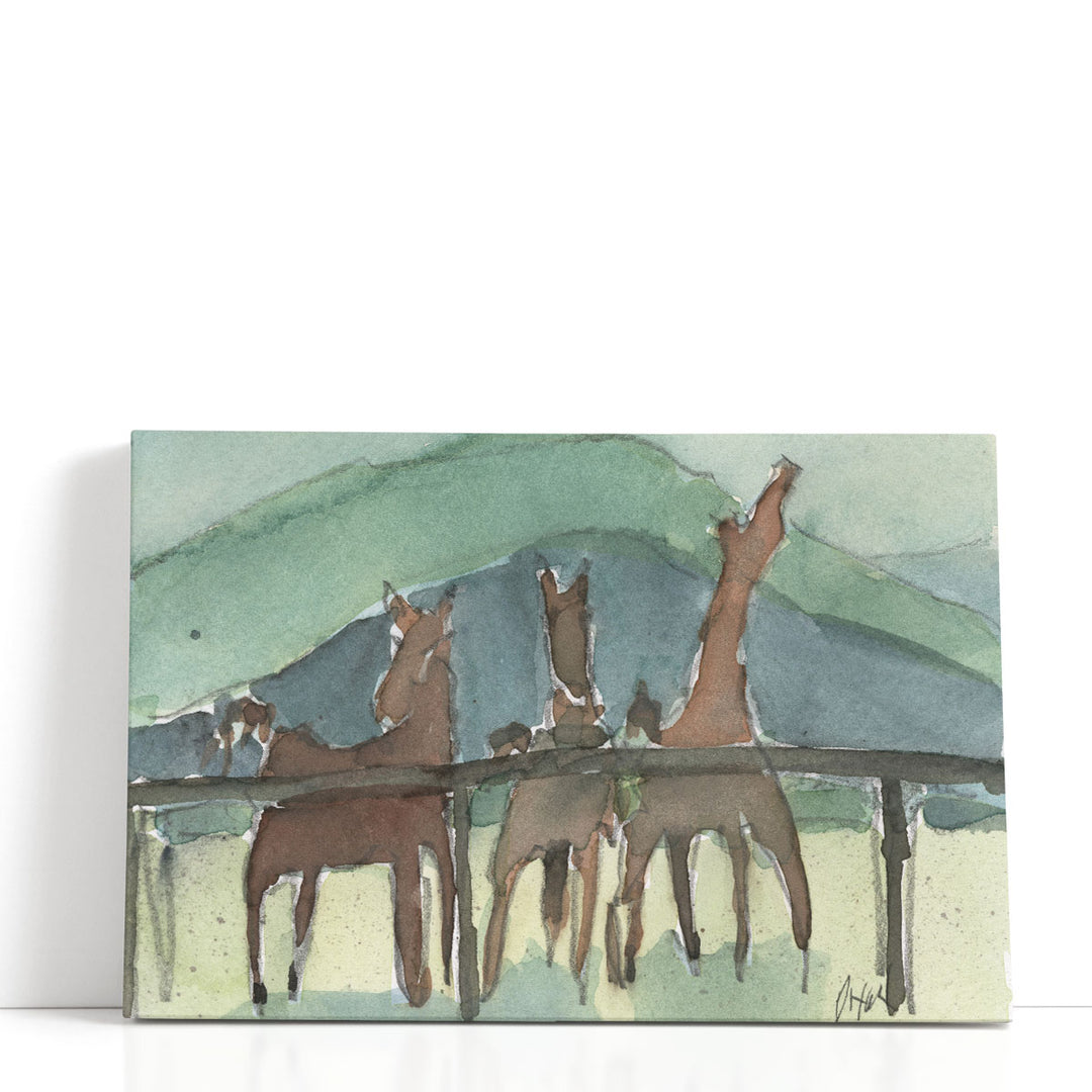 Horsin' Around II - Canvas Print Wall Art