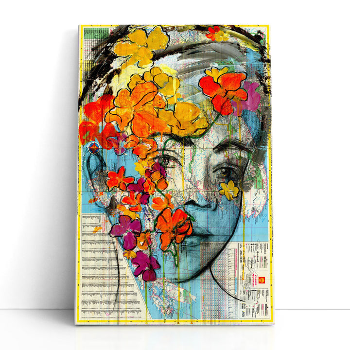Vintage abstract travel figure wall art print