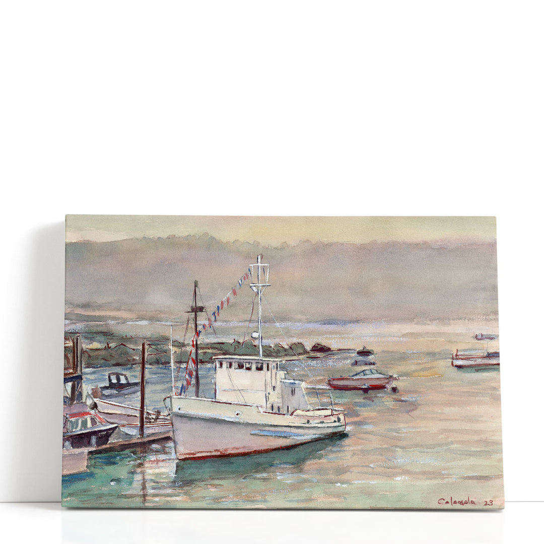Maine Morning Mist - Canvas Print Wall Art