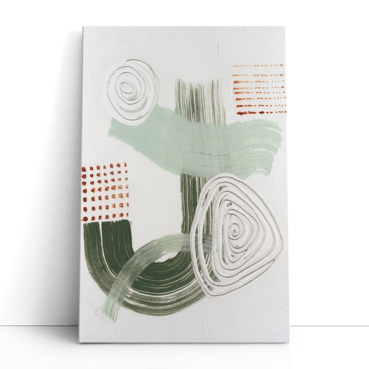 Jade Rhythm II Black and White - Canvas Print Wall Art