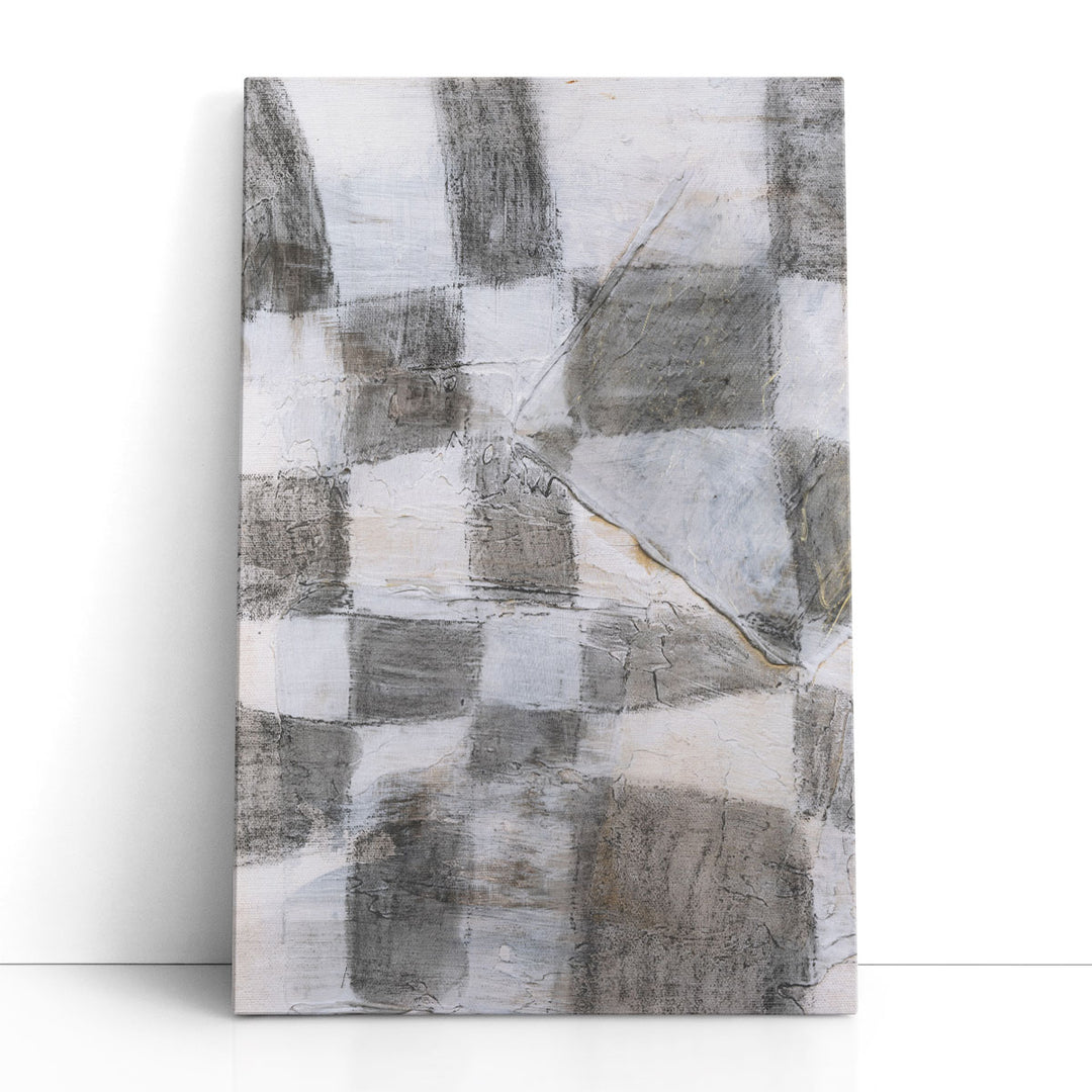 Rustic Textile I Black and White - Canvas Print Wall Art