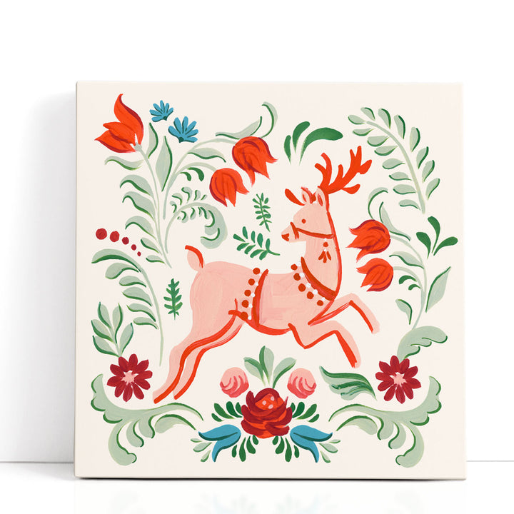 Folklore Reindeer I - Canvas Print Wall Art