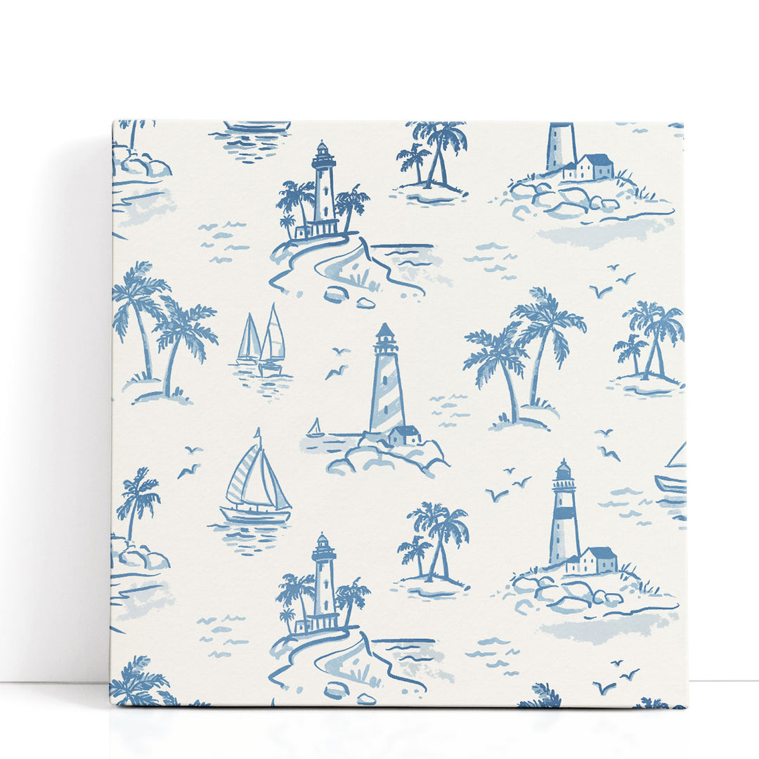 Lighthouse Toile I - Canvas Print Wall Art