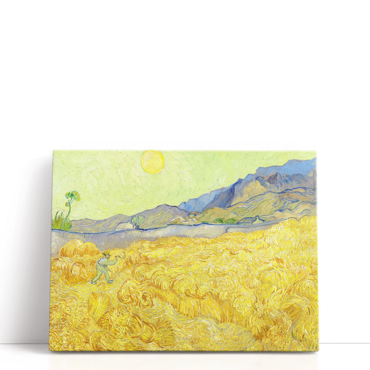 Wheatfield with a Reaper, 1889 - Canvas Print Wall Art