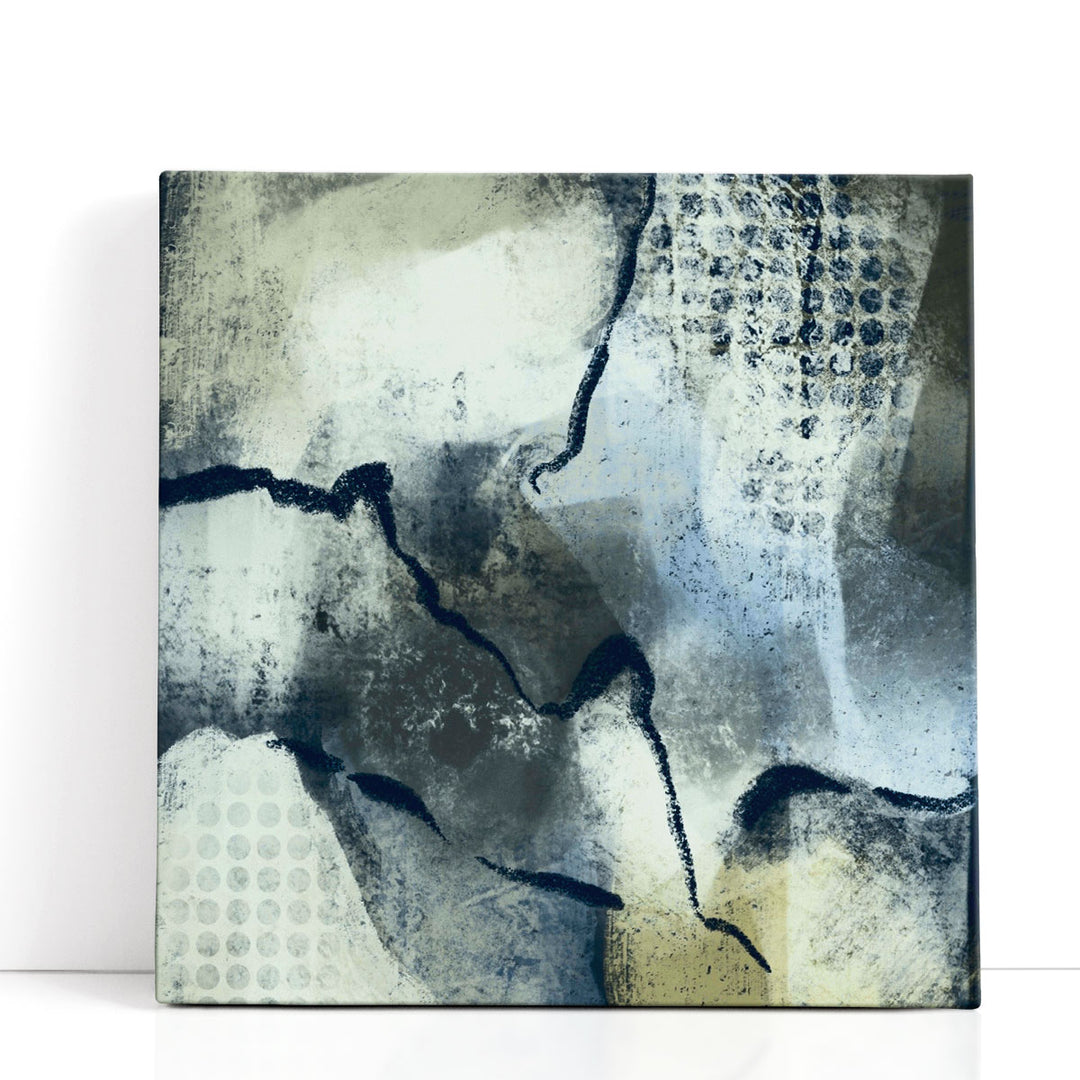 Textured gray canvas with abstract strokes