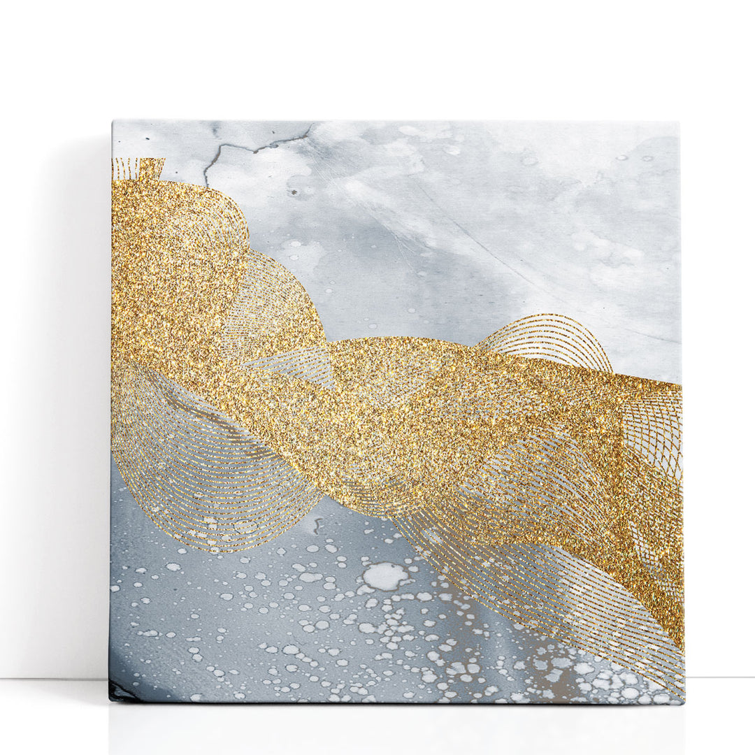 Gold and Gray Wall Art metallic accent design