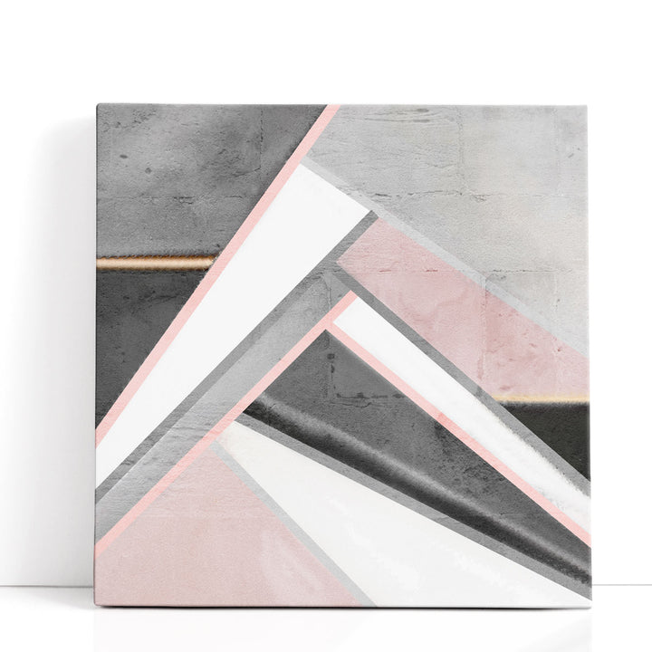 Modern Geometric Art Prints – abstract shapes in gray and white