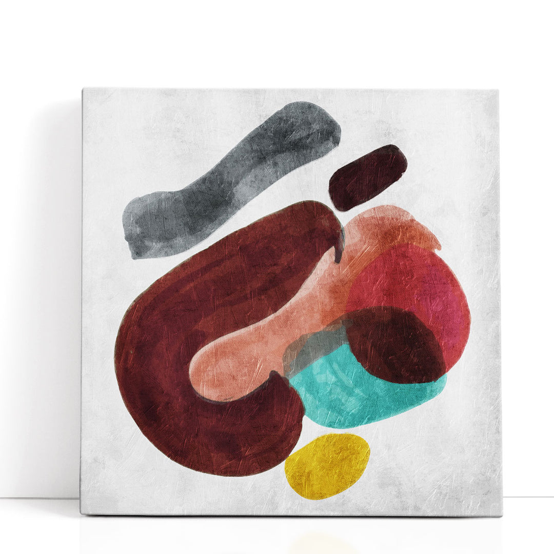 Abstract canvas art in watercolor style