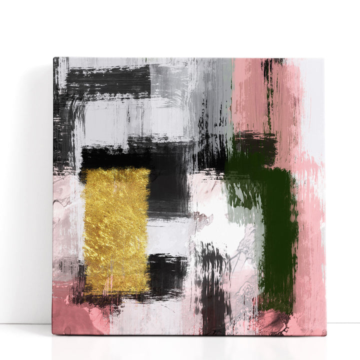 Action Abstract Canvas Art dynamic black gray strokes