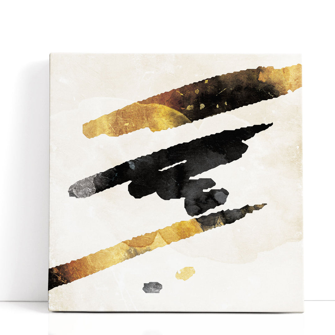 Black and white abstract art panel