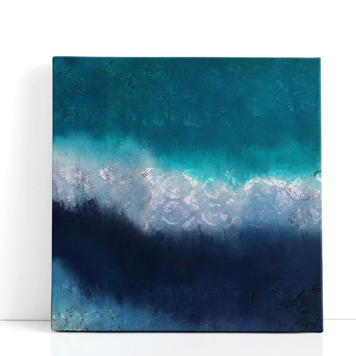 Blue Waves Print – flowing abstract ocean design