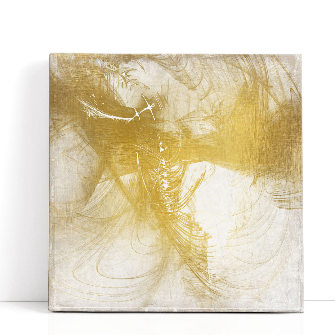 Gold abstract wall art on neutral base