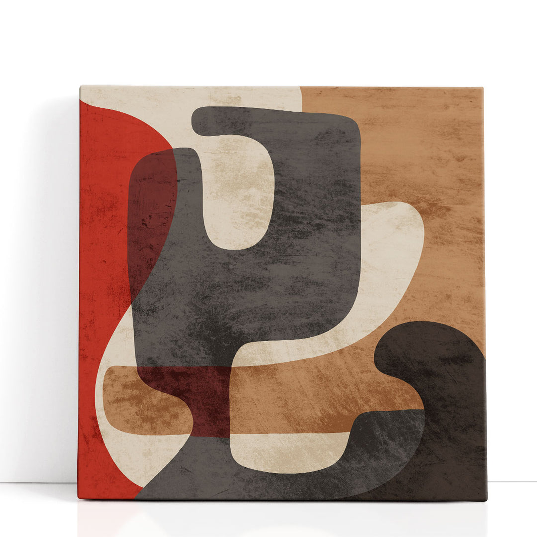 Grey abstract shapes with warm tones