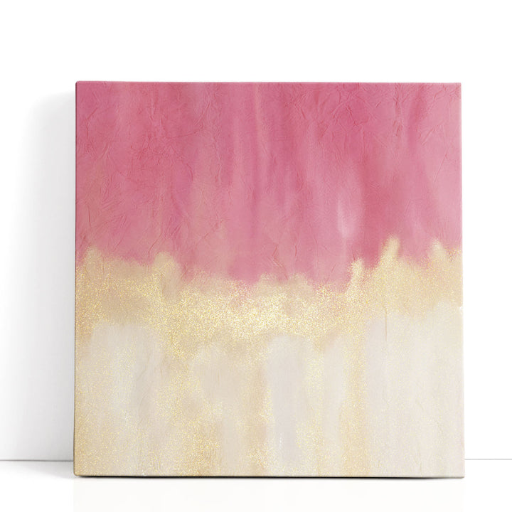Pink and Gold Wall Art metallic highlights