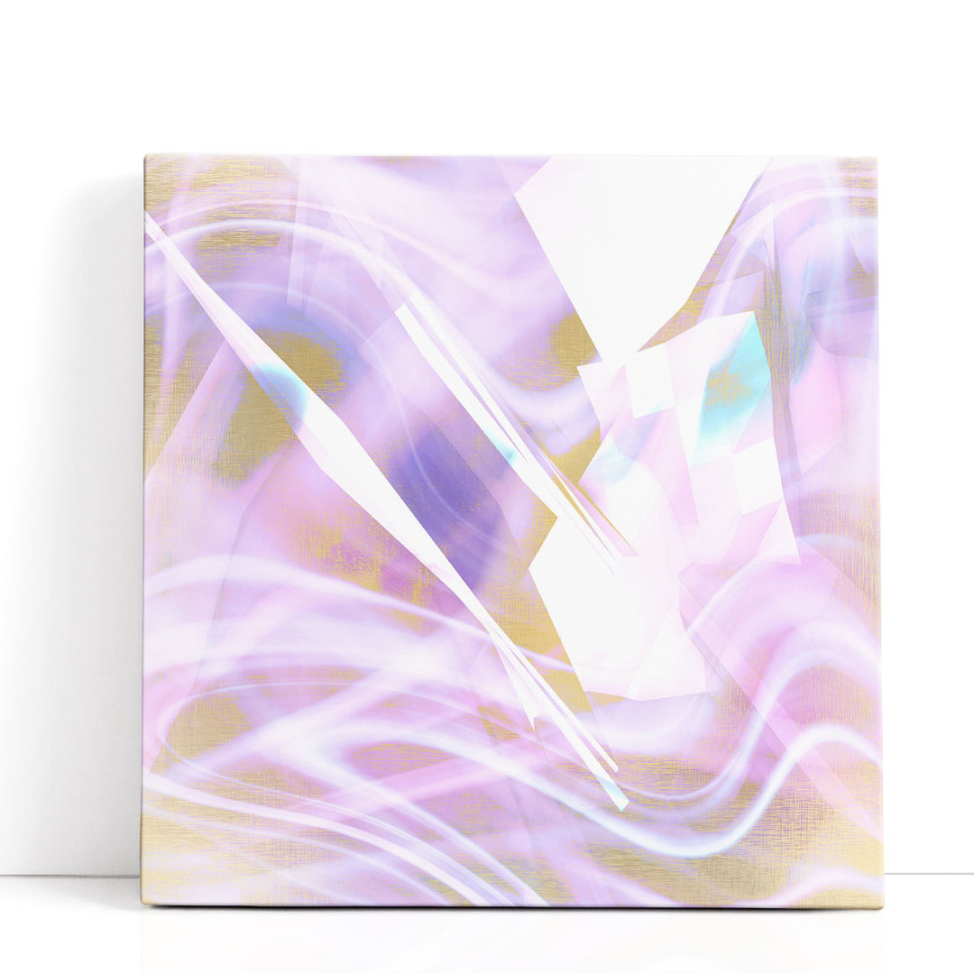 Purple abstract art with soft prism shapes