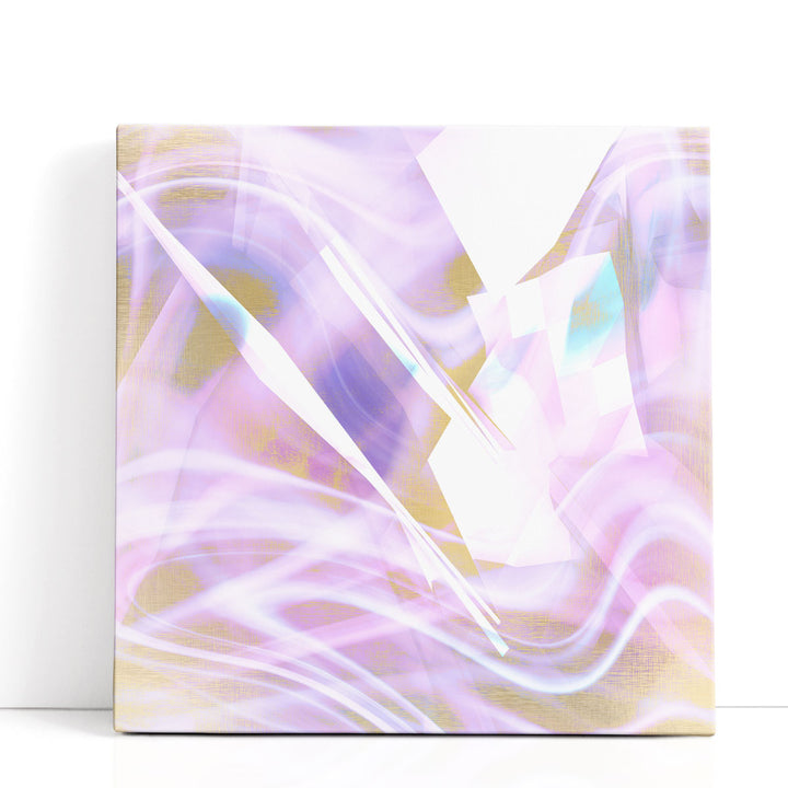 Purple abstract art with soft prism shapes