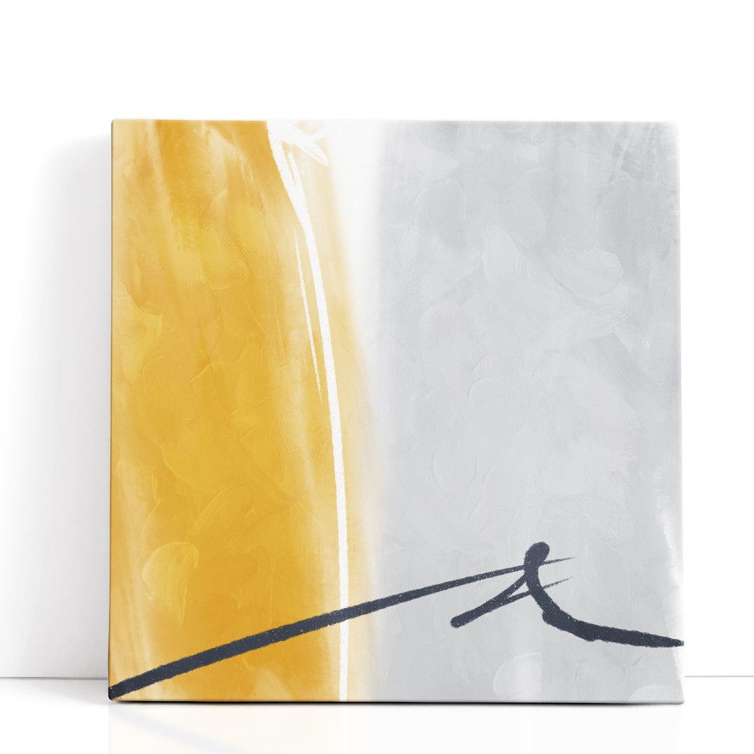 yellow living room vibrant abstract wall art