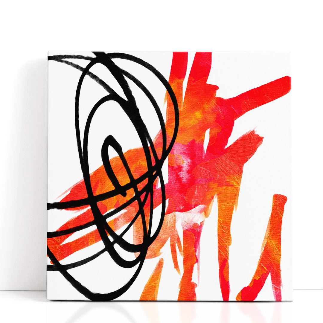 orange artwork vibrant brushstroke abstract design piece