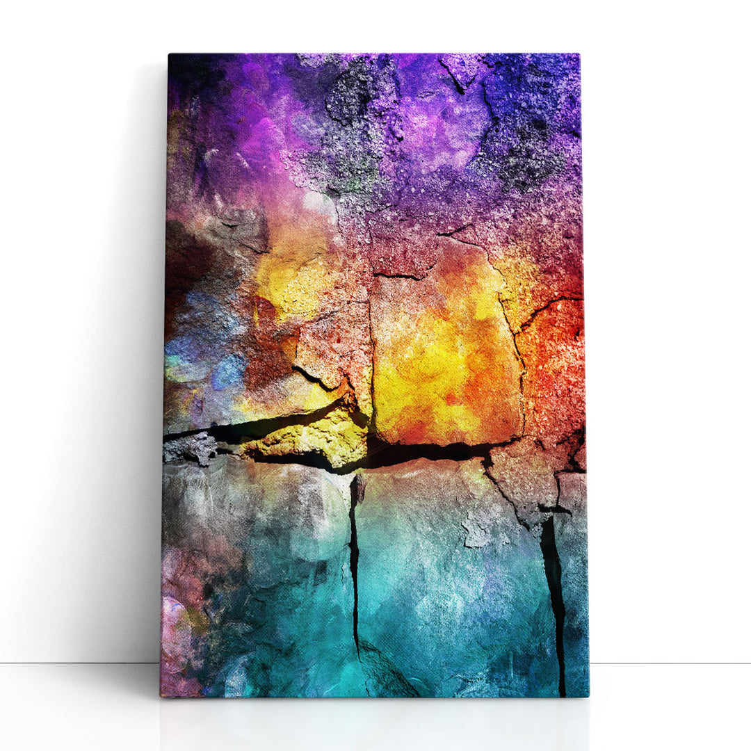 Large colourful wall art abstract print