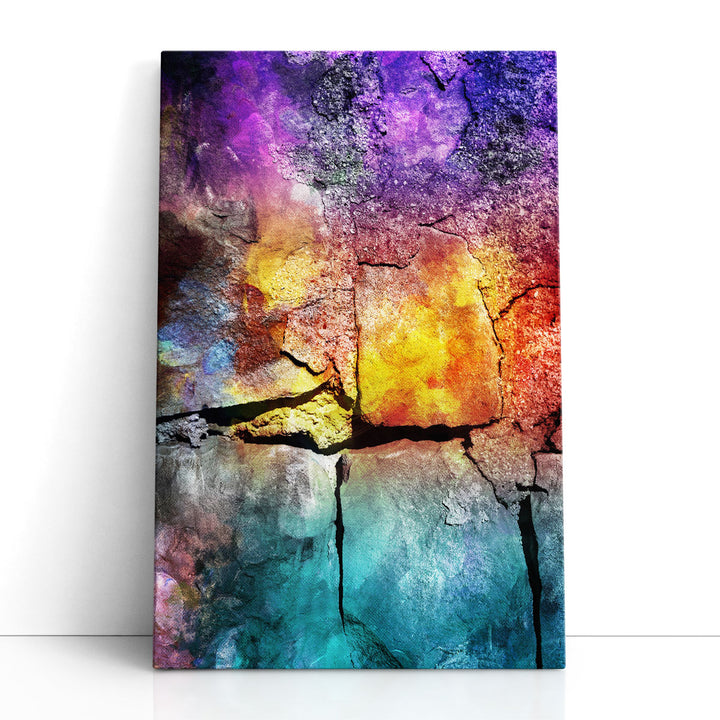 Large colourful wall art abstract print