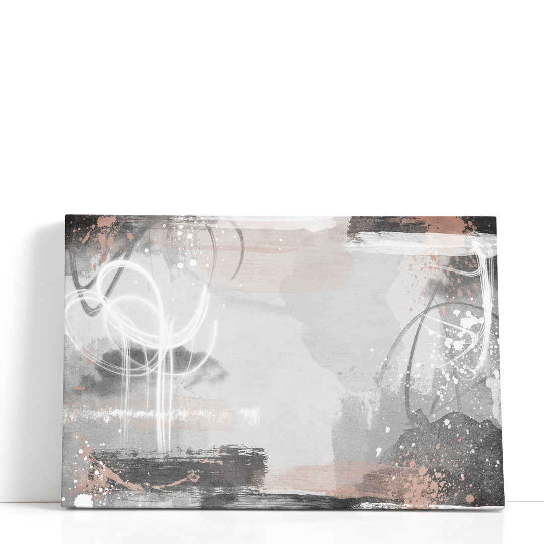 Grey abstract art with layered texture