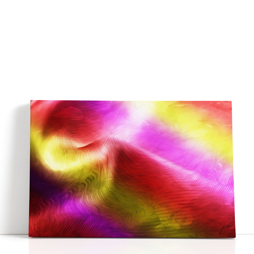 Abstract canvas art with swirl strokes
