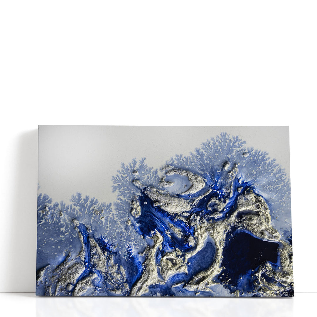 Blue Marble Wall Decor serene vein patterns