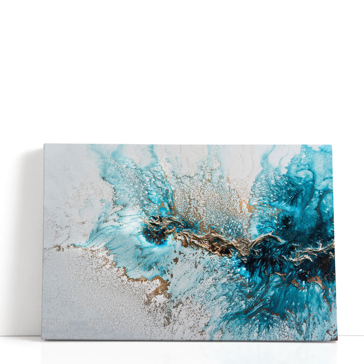 Blue Marble Wall Decor – modern fluid stone pattern