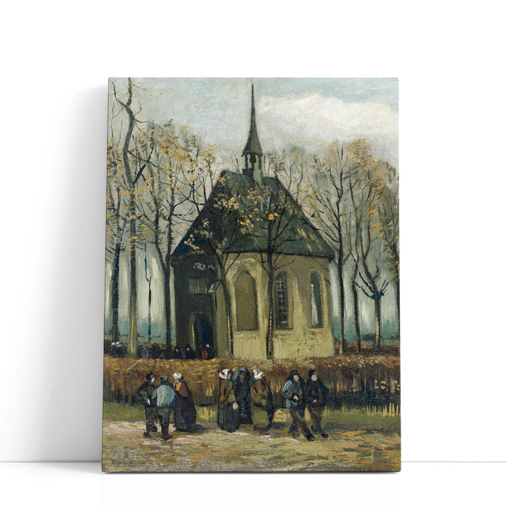 Congregation Leaving the Reformed Church in Nuenen, 1884 - Canvas Print Wall Art