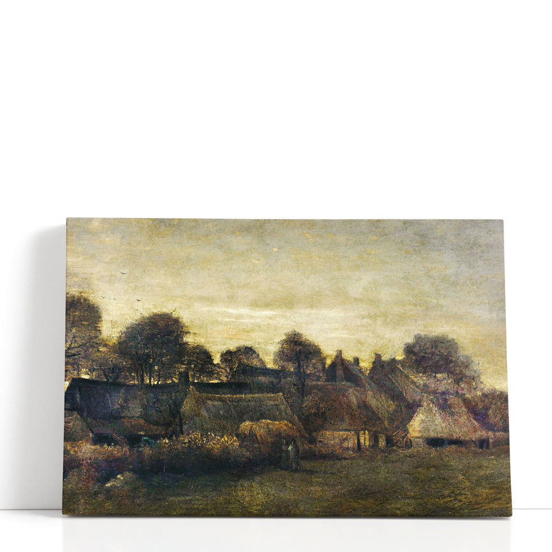 Farming Village at Twilight, 1884 - Canvas Print Wall Art