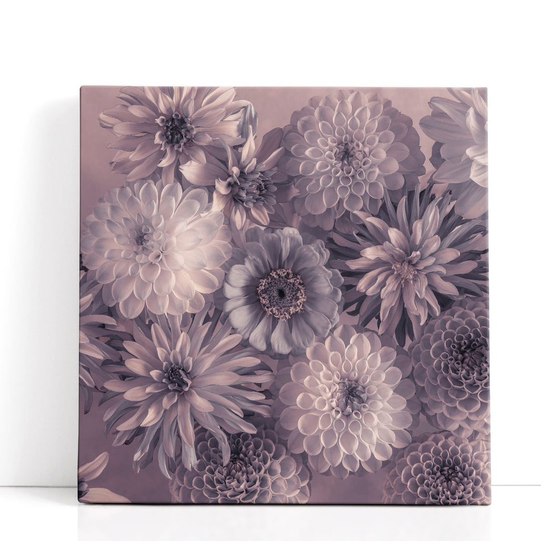 Full Frame of Mixed Flowers - Canvas Print Wall Art